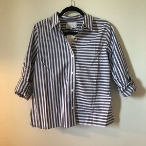 Current/Elliott Striped Open Back Blouse